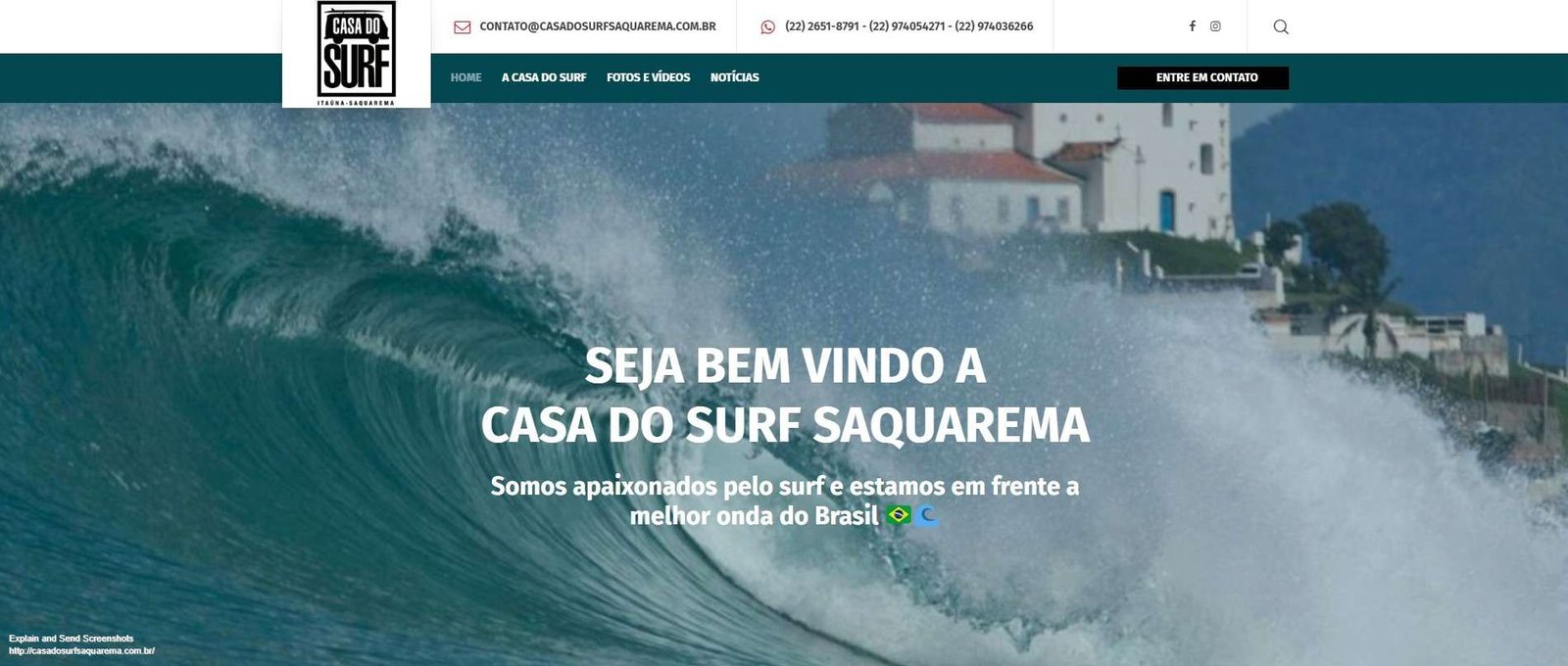 Screenshot of Home - Casa do Surf - Saquarema