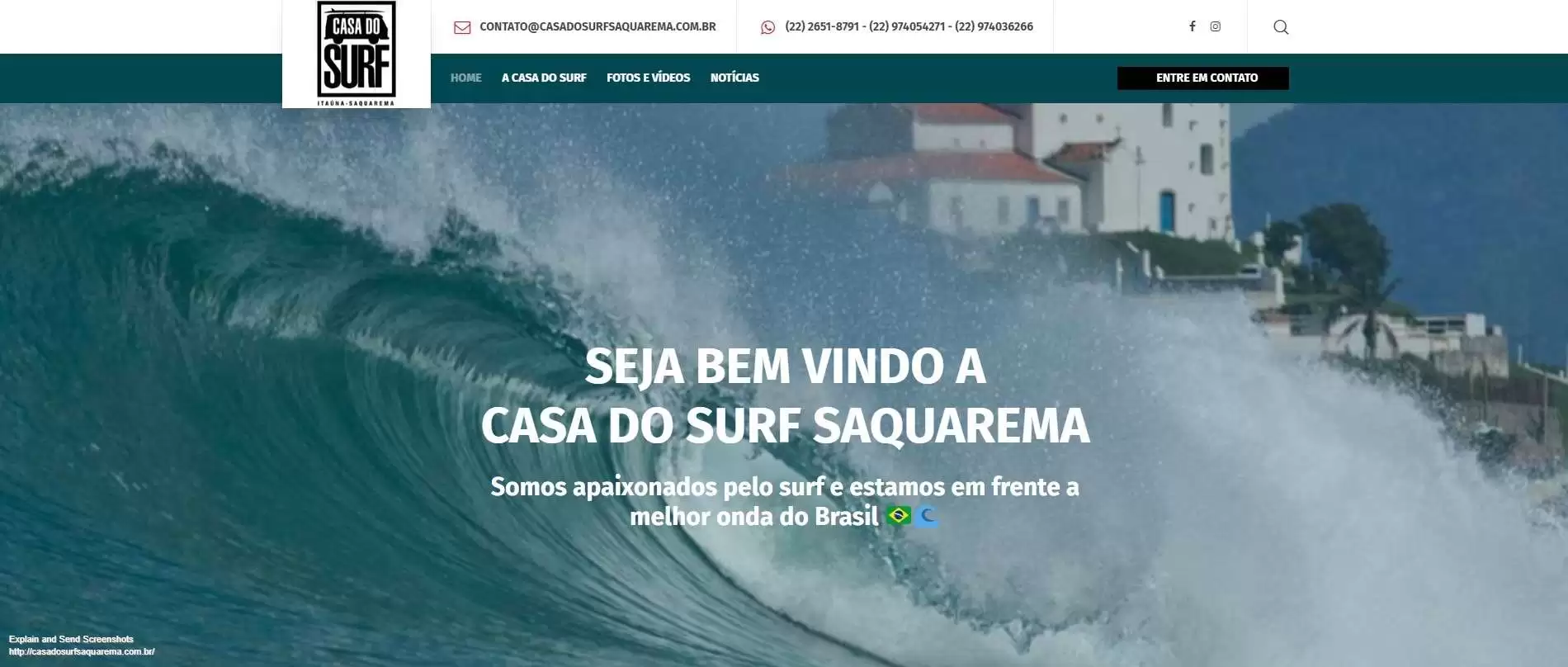 Screenshot of Home - Casa do Surf - Saquarema